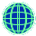 Animated spinning wireframe globe